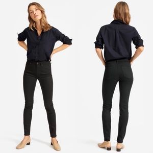 Everlane black mid rise skinny jeans 24